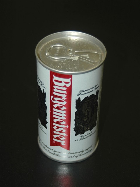 Burgermeister Beer Can - Click Image to Close