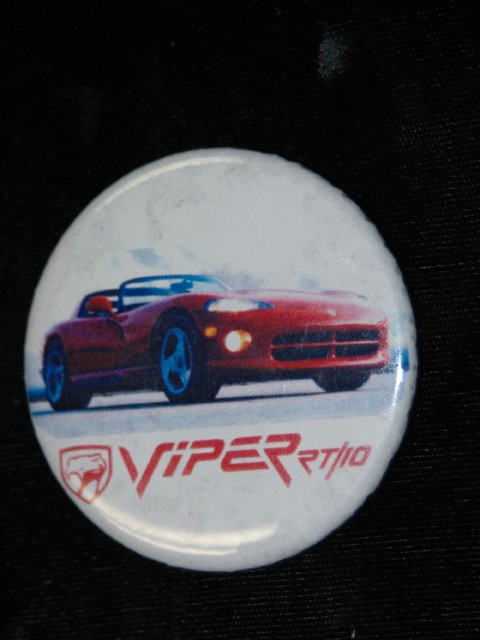 Pinback Button -- Dodge Viper RT/10