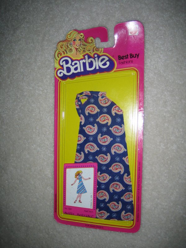 Barbie Doll Paisley Dress - Click Image to Close