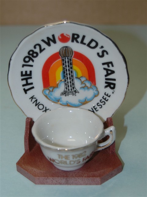 1982 Worlds Fair Cup And Saucer Set - Click Image to Close