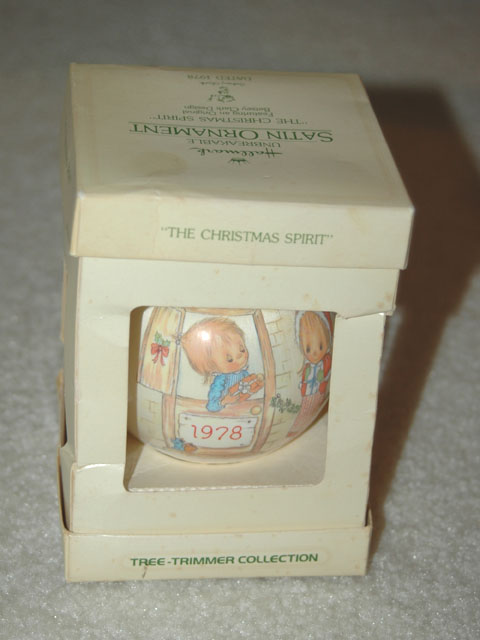 1978 Hallmark Ornament -- "The christmas spirit"