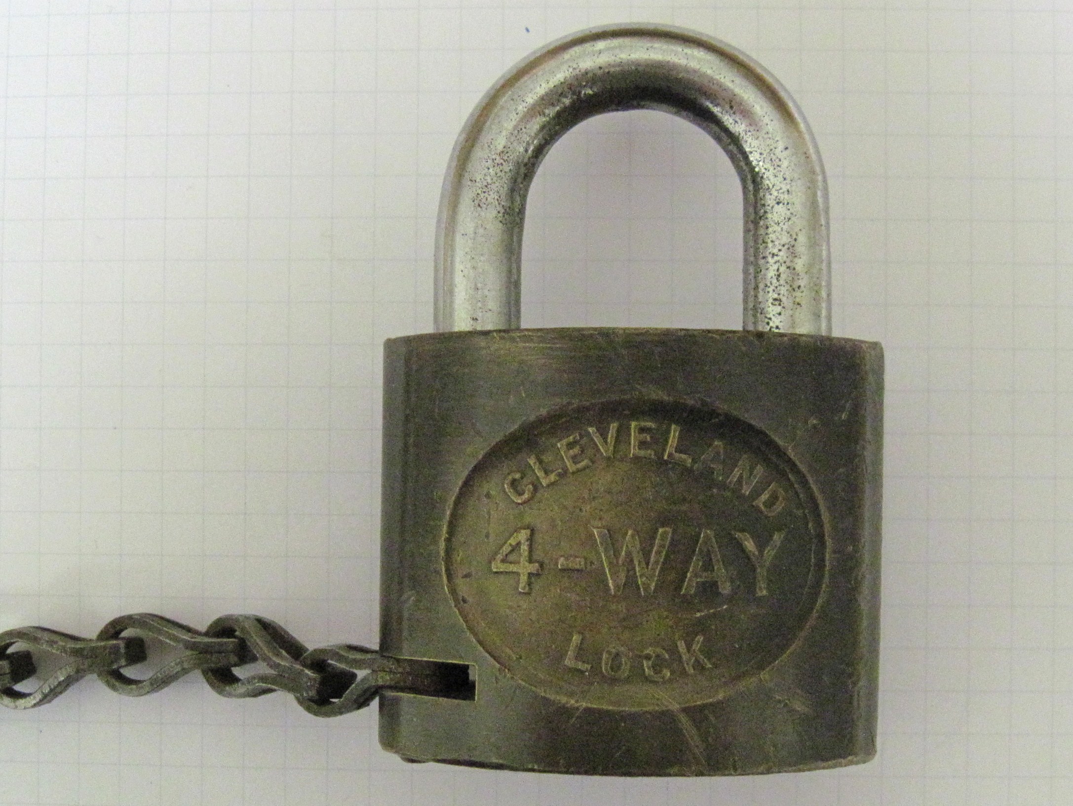 CLEVELAND 4-WAY PADLOCK - Click Image to Close