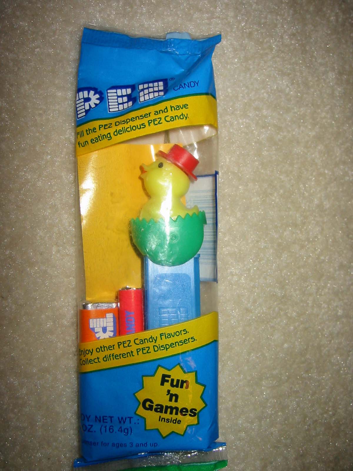 Easter Chick'n'Egg Pez Second Version Green (MIP)