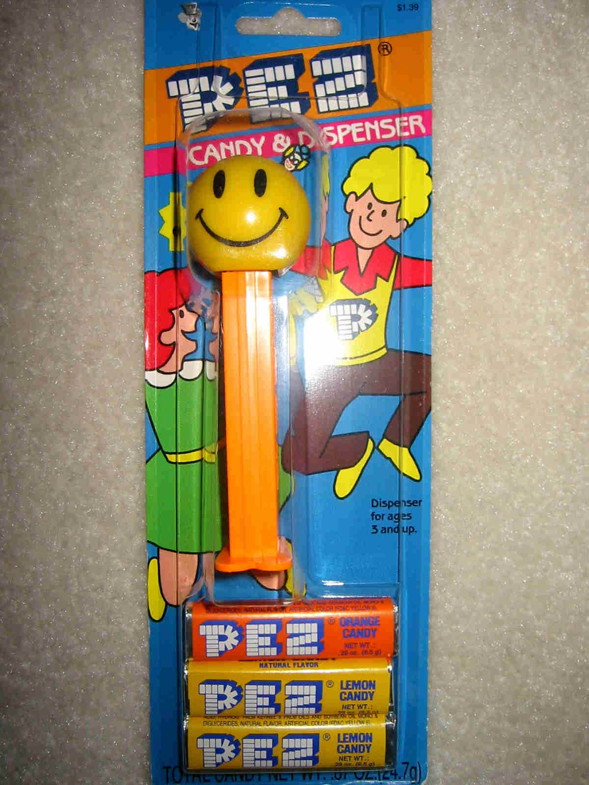 Happy Face Pez - Neon Orange (MOC)