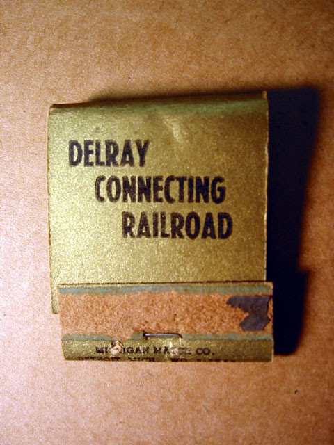 Match Book -- Delray Connecting Railroad - Click Image to Close