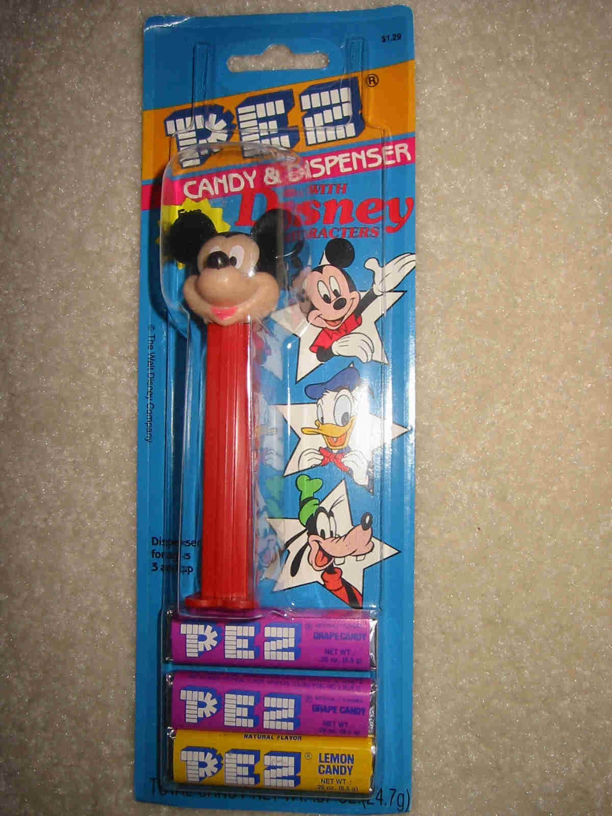 Disney - Mickey Mouse Current Pez Discontinued Card