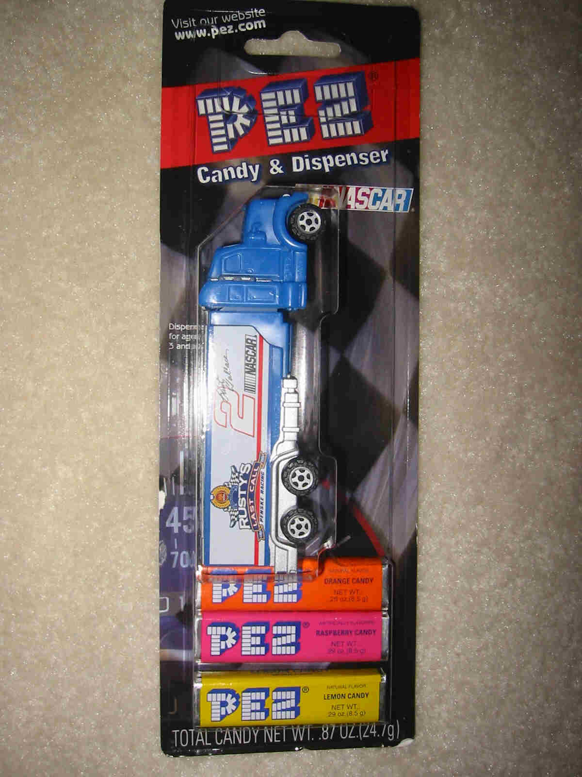NASCAR Pez Truck - Rusty Wallace #2 - Click Image to Close