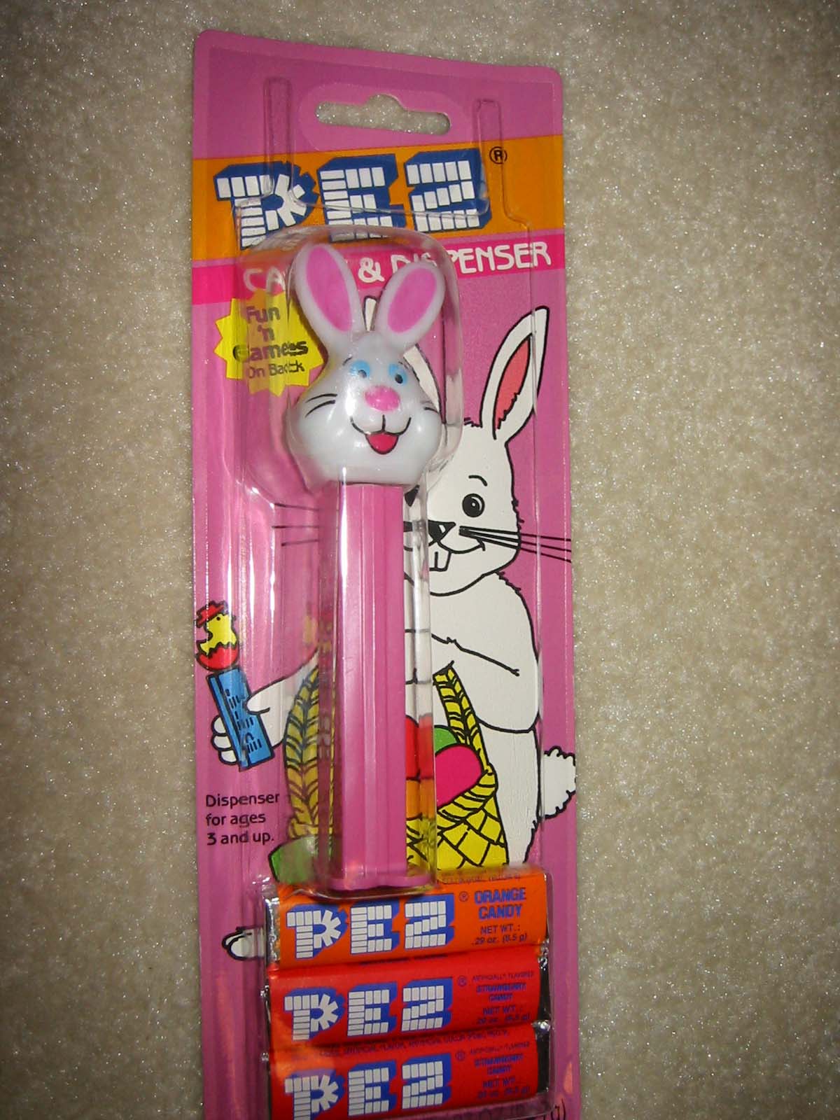 Easter Rabbit Pez - Current Long Ear/Old Style Card