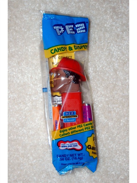 Pez Emergency Hero - African American Fireman (MIB) - Click Image to Close