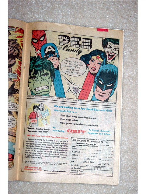 Pez Advertisement in Comic Book