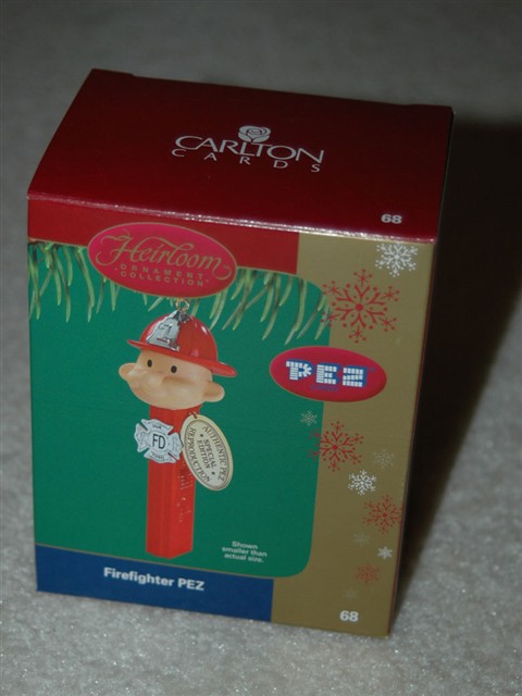 PEZ Fireman Ornament - Click Image to Close