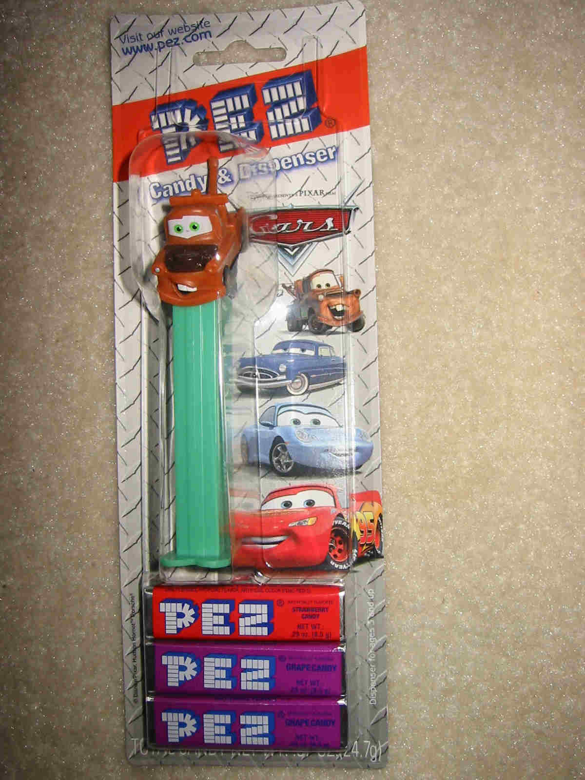 Disney Pixar Cars Pez - Mater (MOC fp) - Click Image to Close