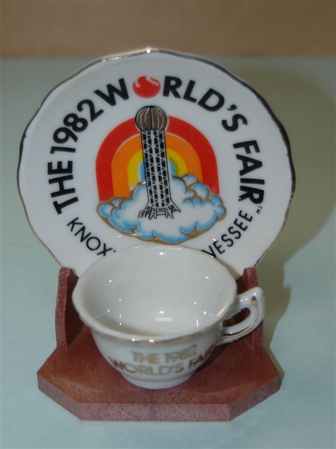 1982 Worlds Fair Cup And Saucer Set