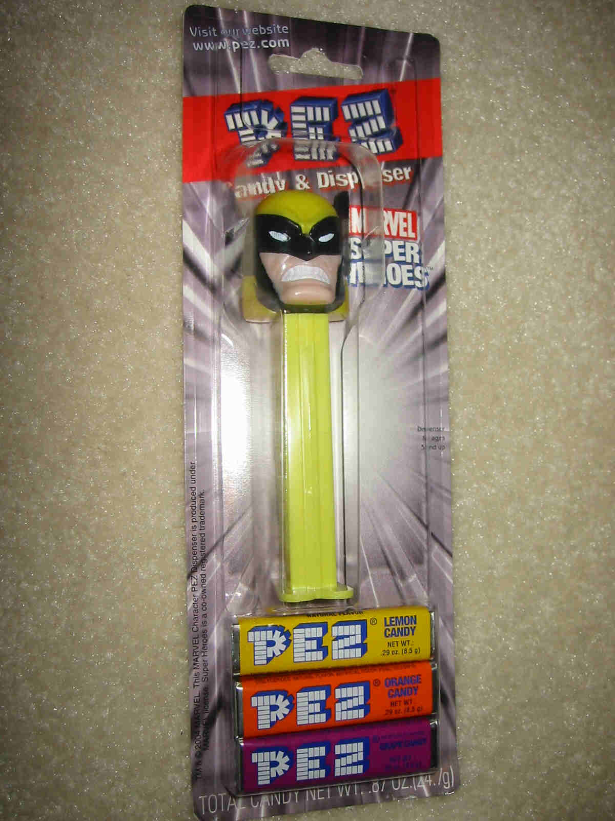 Wolverine Pez - New Card - Click Image to Close