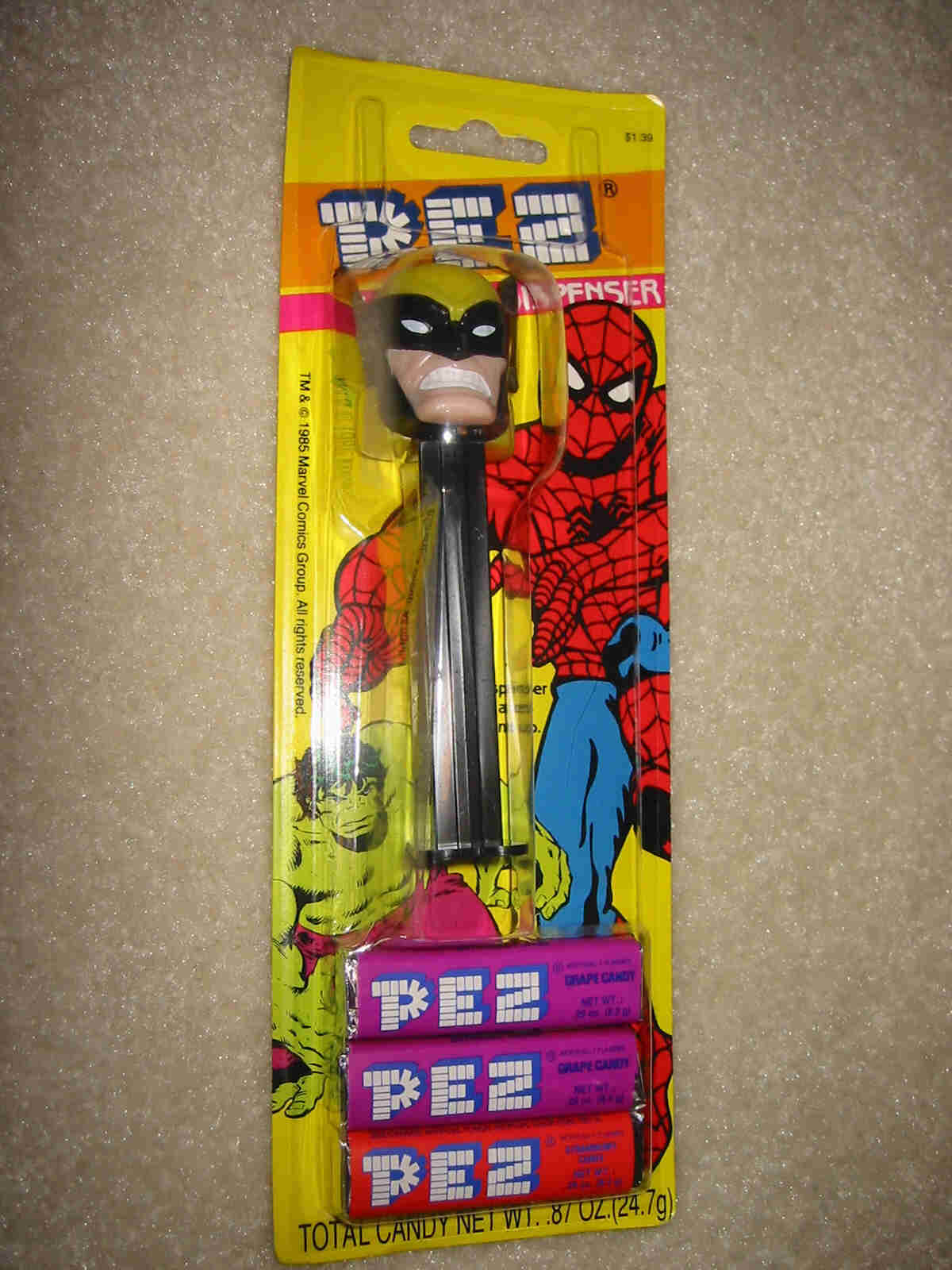 Wolverine Pez - Old Card