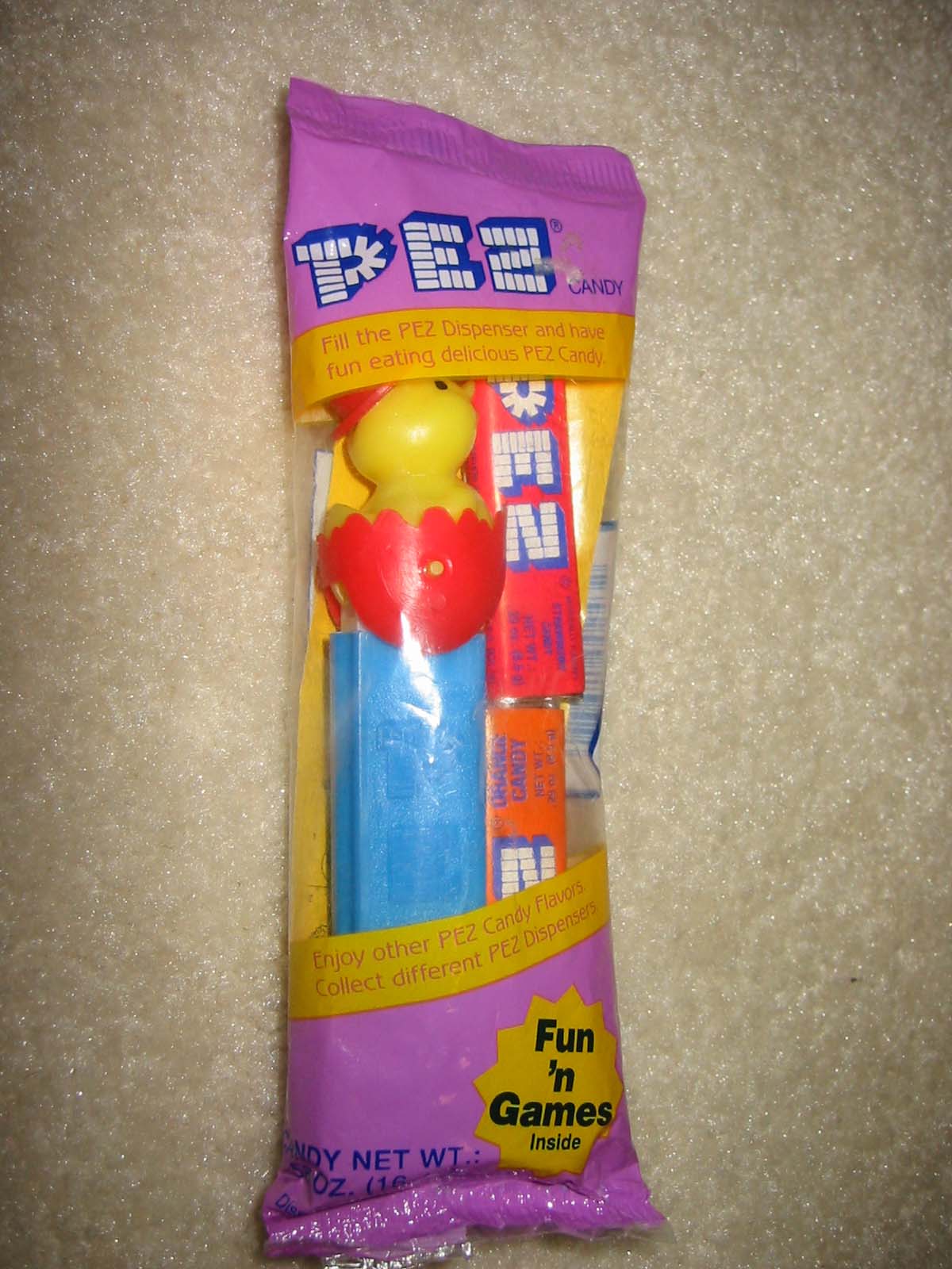 Easter Chick'n'Egg Pez Original Red (MIP) - Click Image to Close