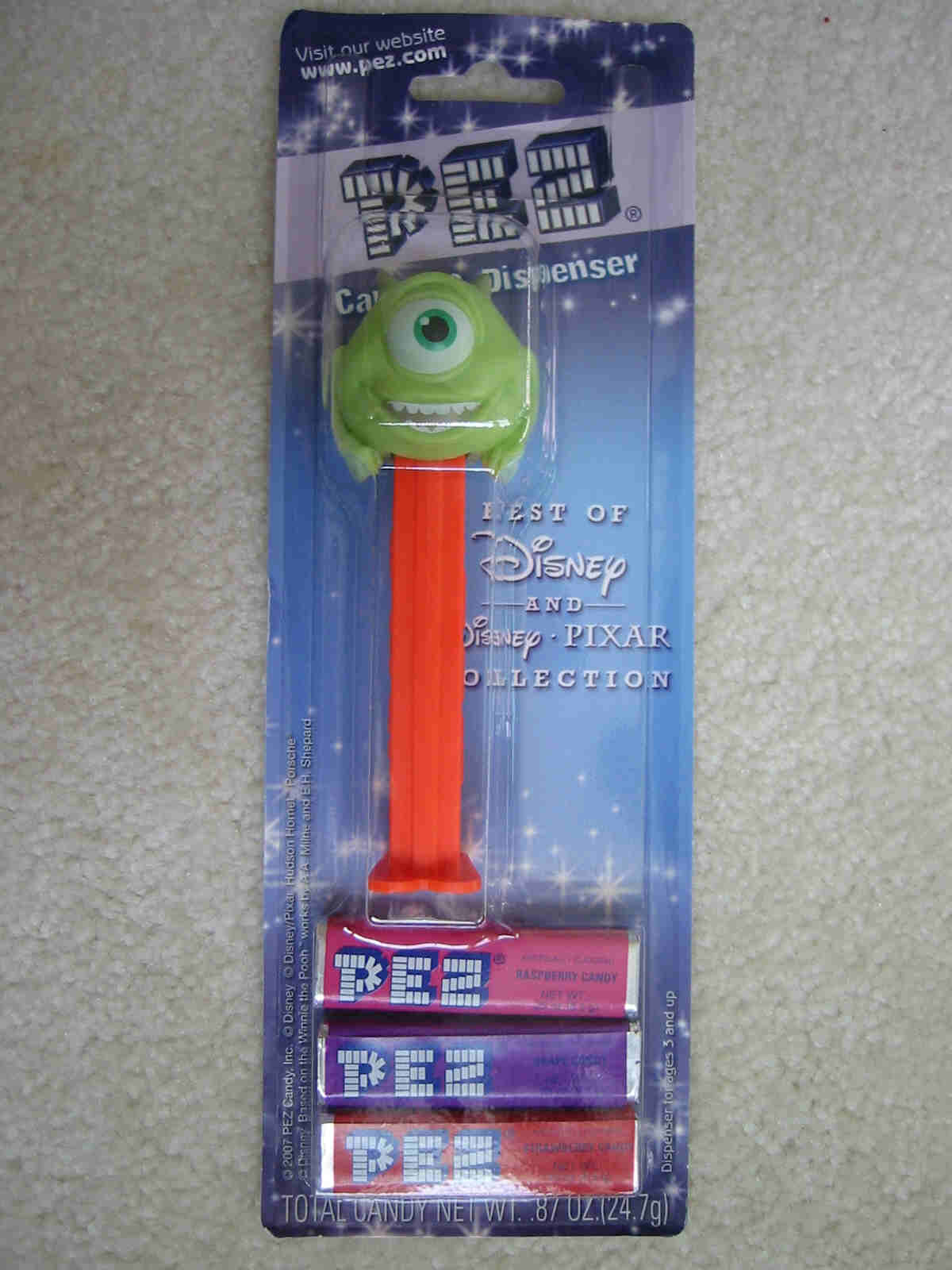 Disney Best of Pixar Pez - Mike - Click Image to Close