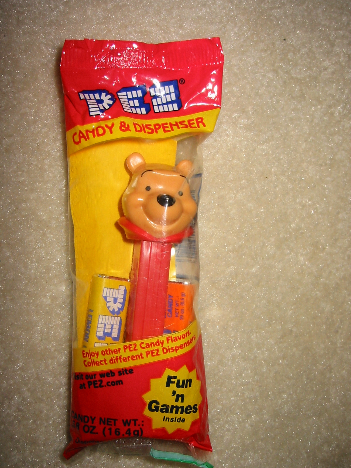 Winnie the Pooh Pez - Thin Eyebrows (MIB) - Click Image to Close