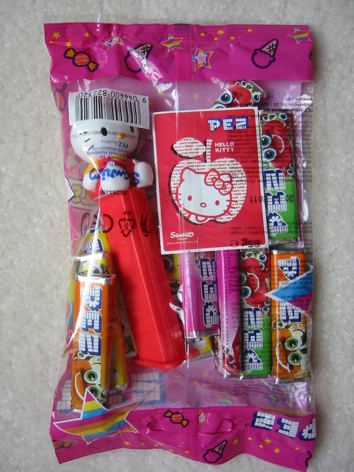 Hello Kitty Pez - Red, Euro Bag - Click Image to Close